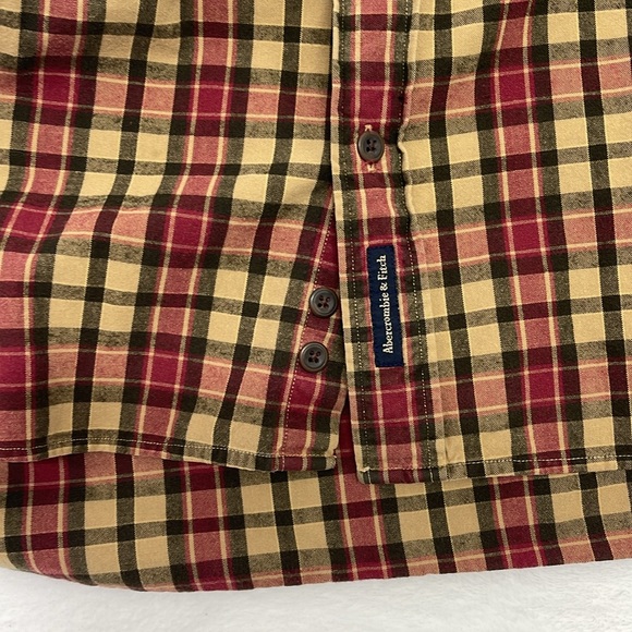 Vintage Abercrombie & Fitch Plaid Button Down Shirt sz Large - Picture 8 of 8
